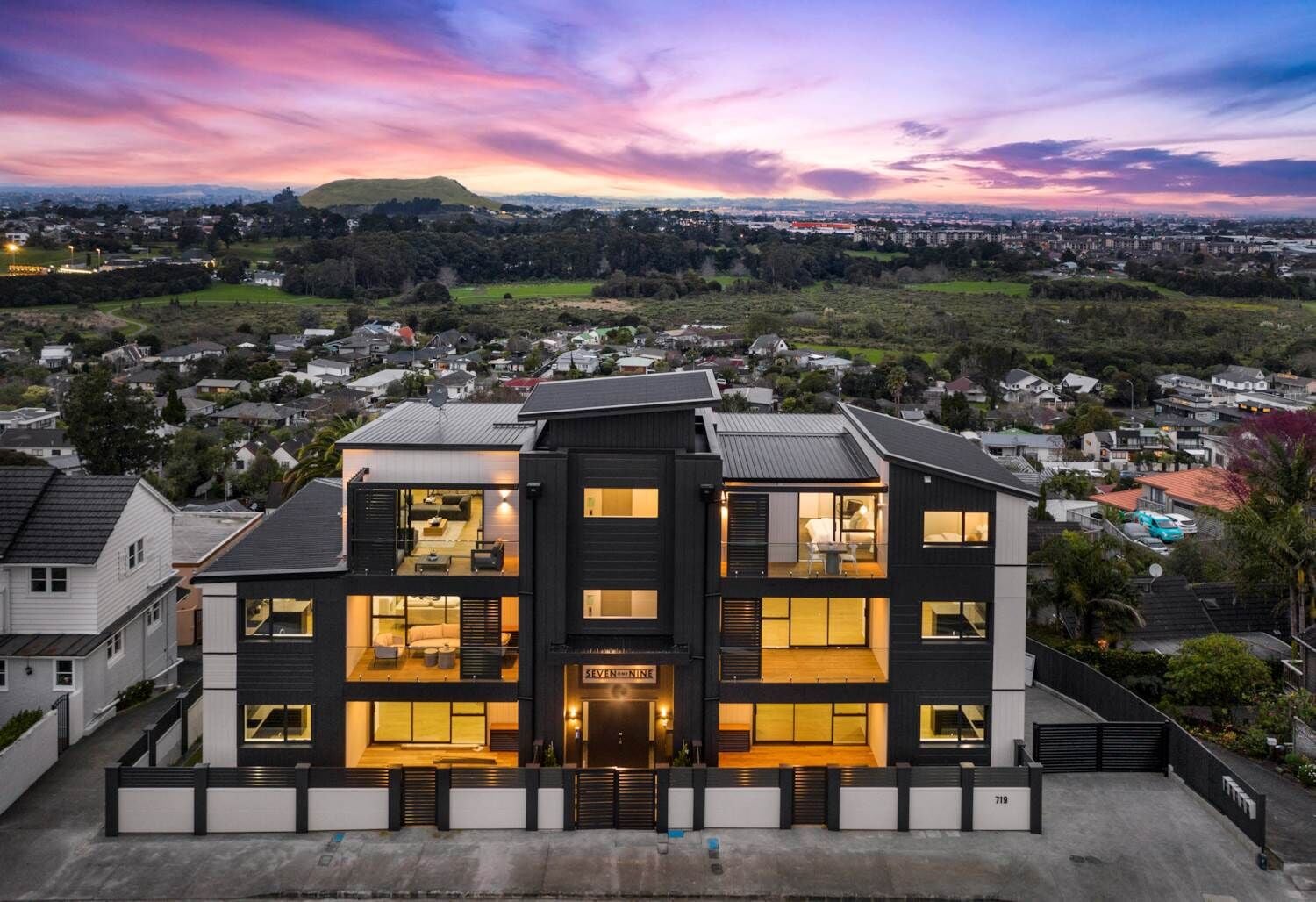 Designer brand new apartment block with stunning suburban views is ...
